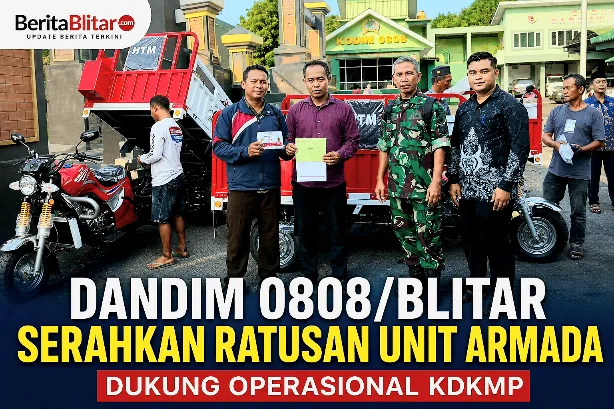 Dandim 0808/Blitar Serahkan Ratusan Unit Armada Dukung Operasional KDKMP