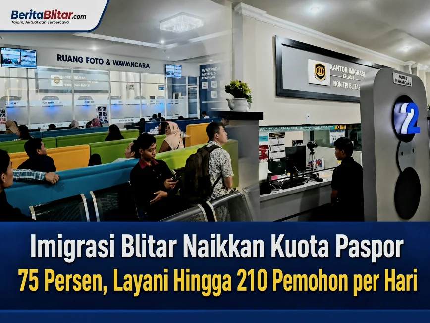 Imigrasi Blitar Naikkan Kuota Paspor 75 Persen, Layani Hingga 210 Pemohon per Hari