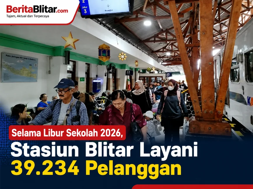 Selama Libur Sekolah 2026, Stasiun Blitar Layani 39.234 Pelanggan