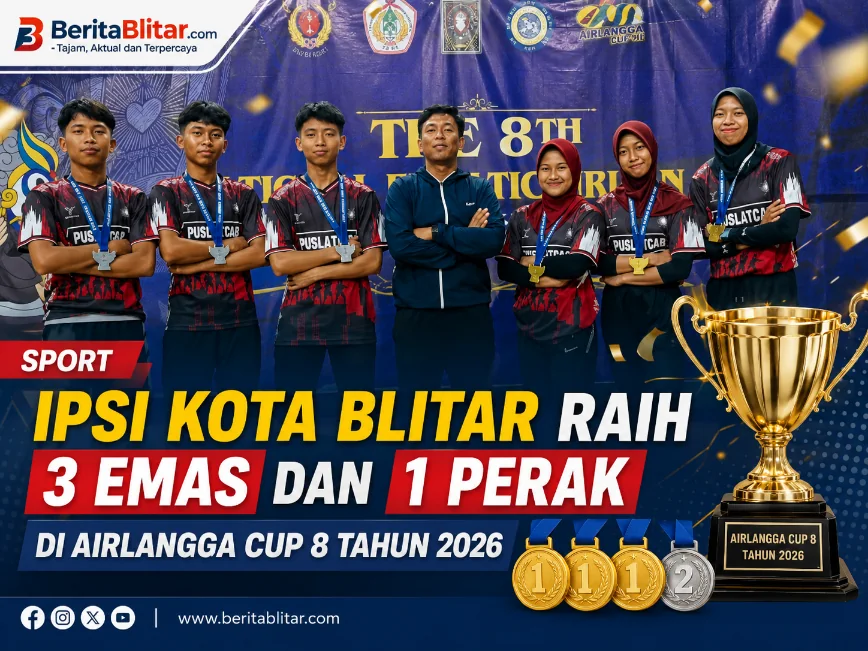 IPSI Kota Blitar Raih 3 Emas dan 1 Perak di Airlangga Cup 8 Tahun 2026