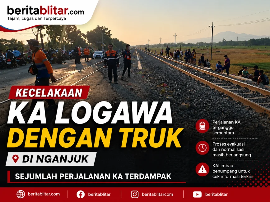 Kecelakaan KA Logawa dengan Truk di Nganjuk, Sejumlah Perjalanan KA Terdampak