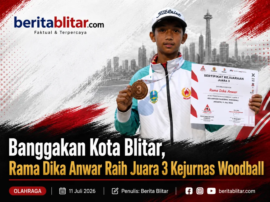 Banggakan Kota Blitar, Rama Dika Anwar Raih Juara 3 Kejurnas Woodball