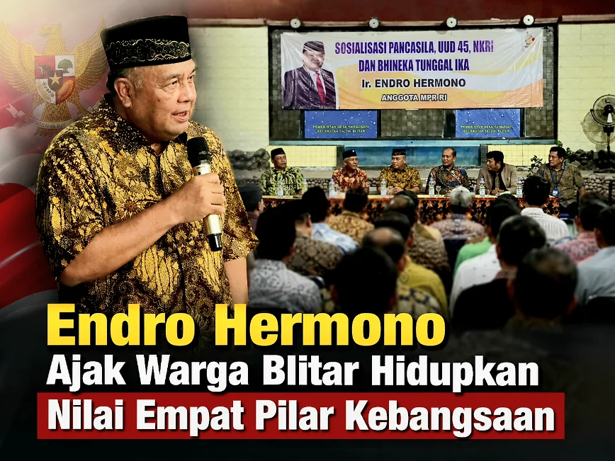Endro Hermono Ajak Warga Blitar Hidupkan Nilai Empat Pilar Kebangsaan