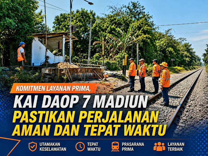 Komitmen Layanan Prima, KAI Daop 7 Madiun Pastikan Perjalanan Aman dan Tepat Waktu