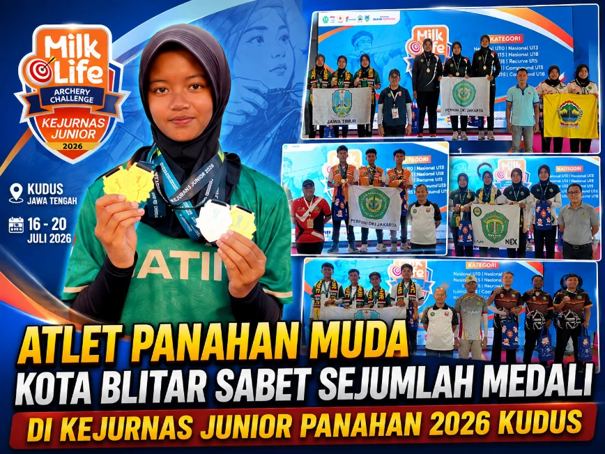Atlet Panahan Muda Kota Blitar Sabet Sejumlah Medali di Kejurnas Junior Panahan 2026 Kudus