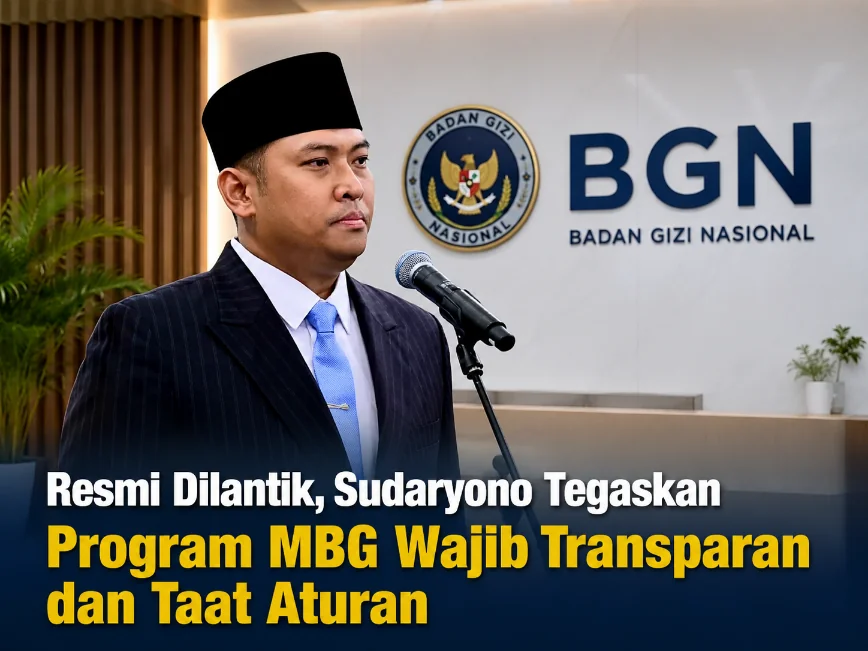 Resmi Dilantik, Sudaryono Tegaskan Program MBG Wajib Transparan dan Taat Aturan
