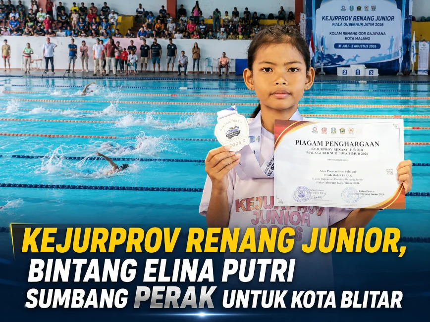 Kejurprov Renang Junior, Bintang Elina Putri Sumbang Perak untuk Kota Blitar