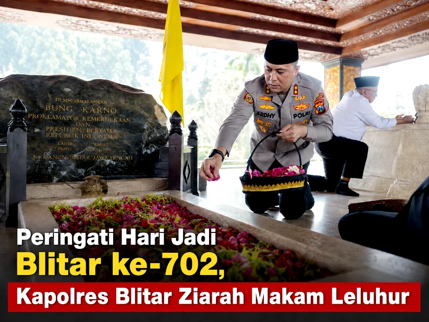 Peringati Hari Jadi Blitar ke-702, Kapolres Blitar Ziarah Makam Leluhur