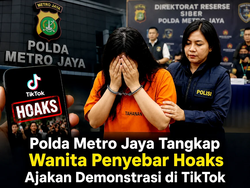 Polda Metro Jaya Tangkap Wanita Penyebar Hoaks Ajakan Demonstrasi di TikTok