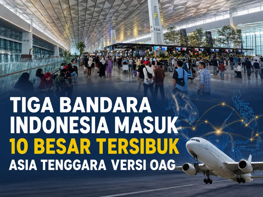 Tiga Bandara Indonesia Masuk 10 Besar Tersibuk Asia Tenggara versi OAG