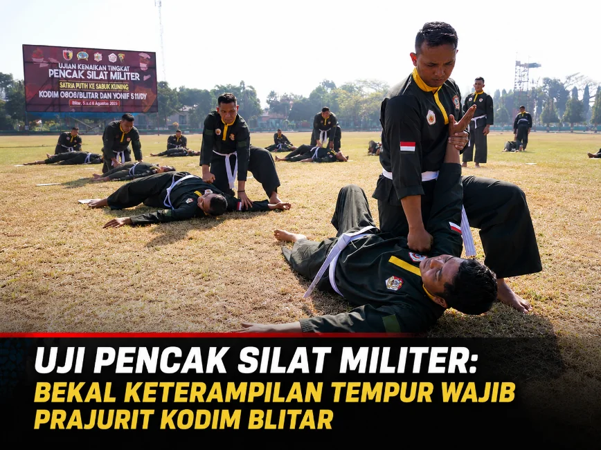 Uji Pencak Silat Militer: Bekal Keterampilan Tempur Wajib Prajurit Kodim Blitar