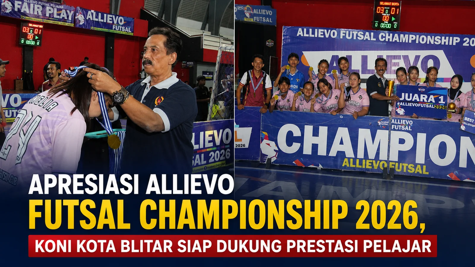 Apresiasi Allievo Futsal Championship 2026, KONI Kota Blitar Siap Dukung Prestasi Pelajar