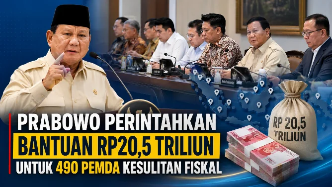 Prabowo Perintahkan Bantuan Rp20,5 Triliun untuk 490 Pemda Kesulitan Fiskal
