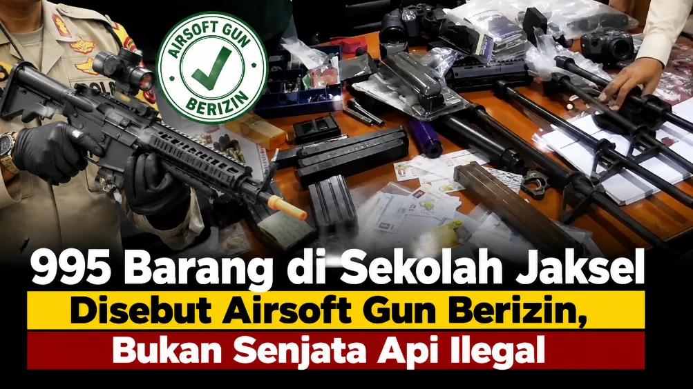 995 Barang di Sekolah Jaksel Disebut Airsoft Gun Berizin, Bukan Senjata Api Ilegal