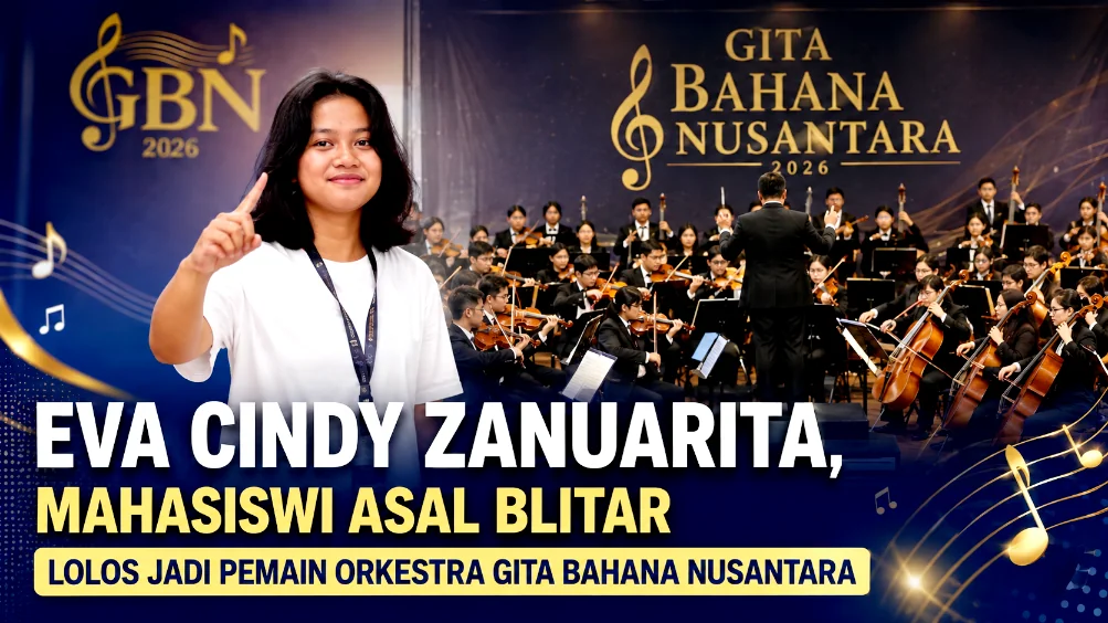 Eva Cindy Zanuarita, Mahasiswi Asal Blitar Lolos Jadi Pemain Orkestra Gita Bahana Nusantara