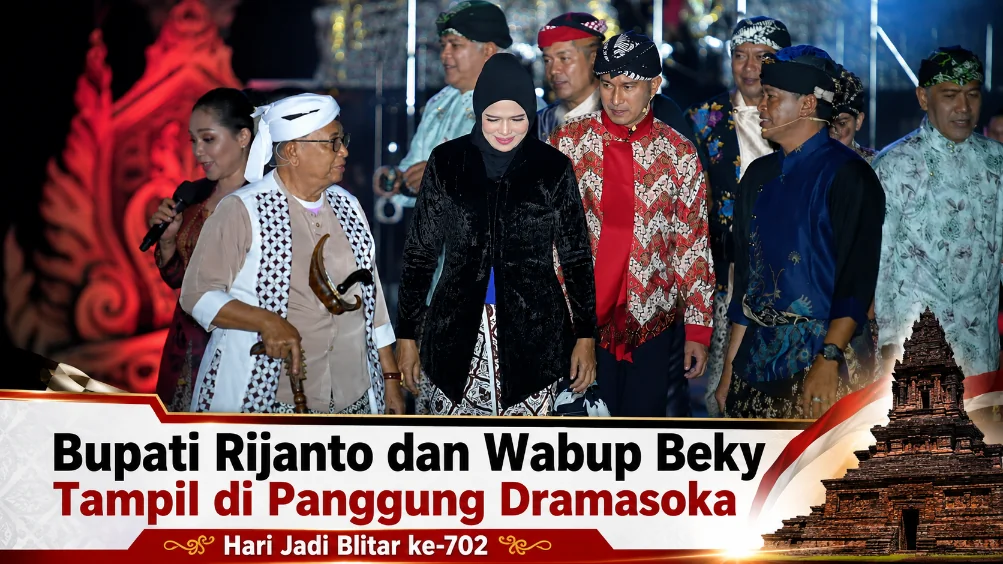 Bupati Rijanto dan Wabup Beky Tampil di Panggung Dramasoka Hari Jadi Blitar ke-702