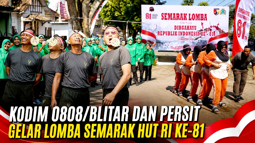 Kodim 0808/Blitar dan Persit Gelar Lomba Semarak HUT RI ke-81