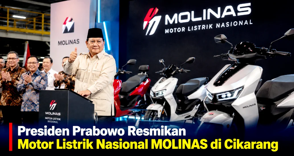 Presiden Prabowo Resmikan Motor Listrik Nasional MOLINAS di Cikarang