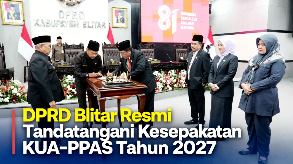DPRD Blitar Resmi Tandatangani Kesepakatan KUA-PPAS Tahun 2027