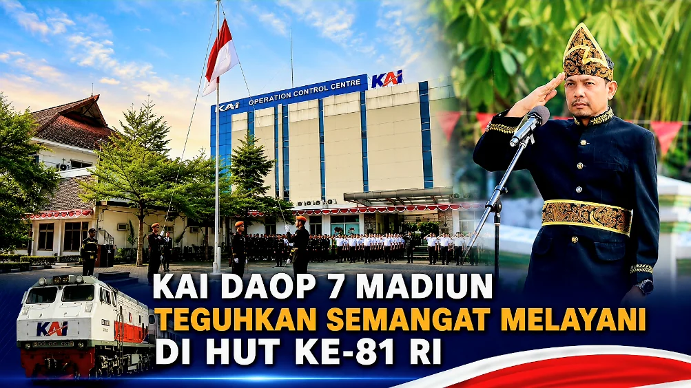KAI Daop 7 Madiun Teguhkan Semangat Melayani di HUT ke-81 RI