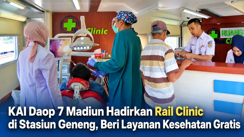 KAI Daop 7 Madiun Hadirkan Rail Clinic di Stasiun Geneng, Beri Layanan Kesehatan Gratis
