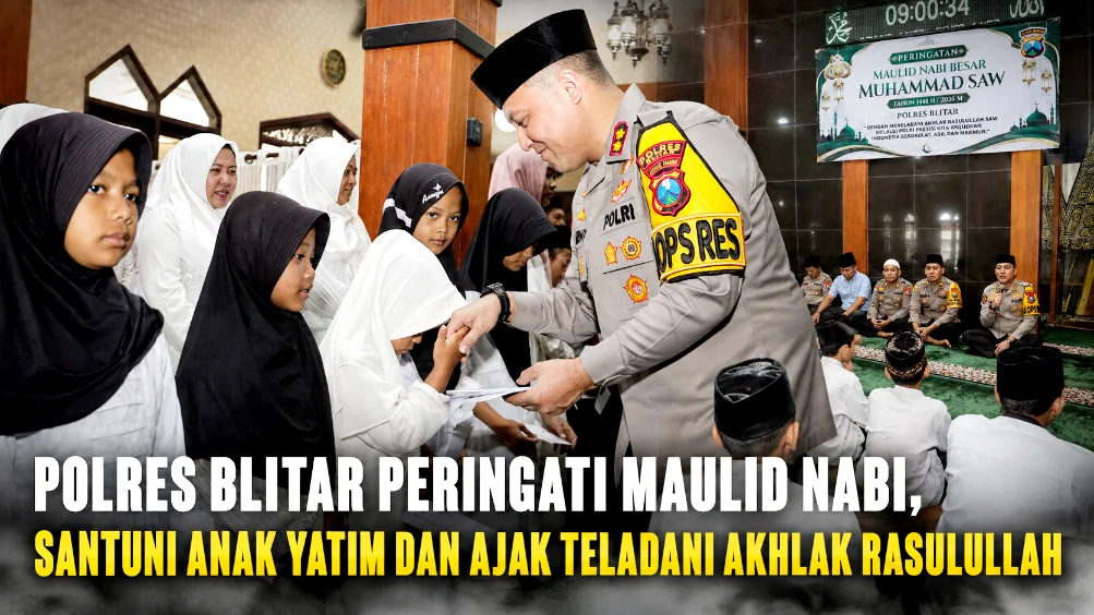 Peringati Maulid Nabi, Polres Blitar Tekankan Keteladanan & Pelayanan Presisi