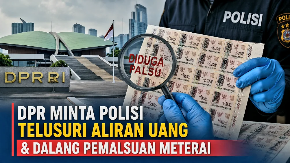 DPR Minta Polisi Telusuri Aliran Uang & Dalang Pemalsuan Meterai