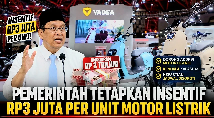 Pemerintah Tetapkan Insentif Rp3 Juta per Unit Motor Listrik