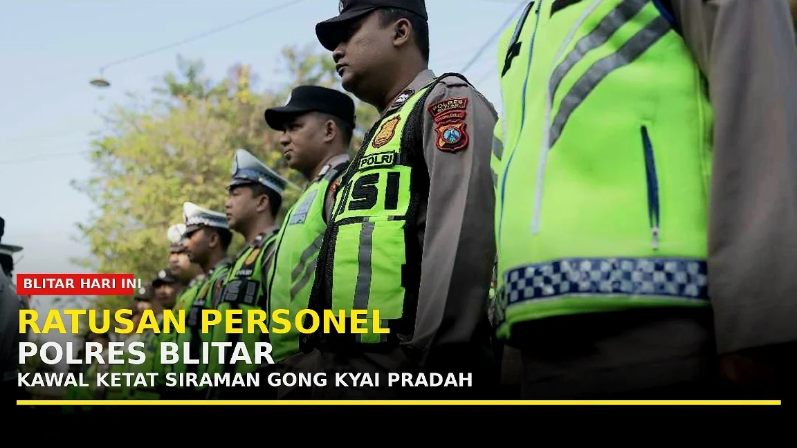 Polres Blitar Kerahkan Ratusan Personel Amankan Tradisi Siraman Gong Kyai Pradah