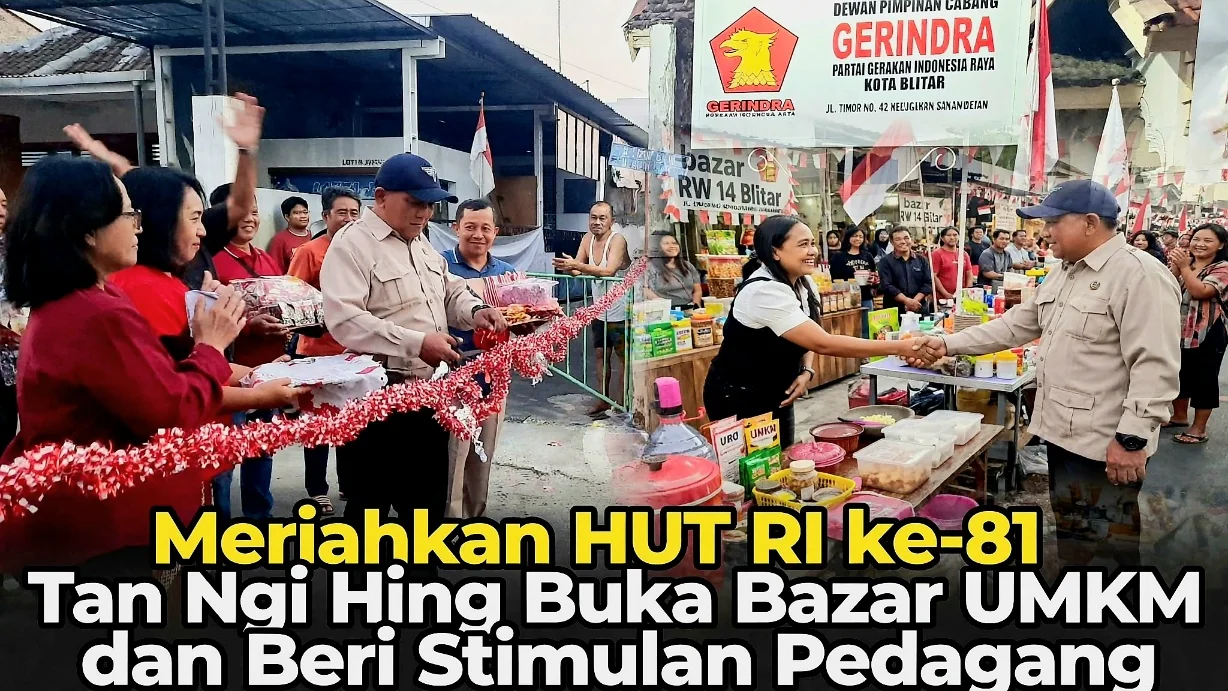 Meriahkan HUT RI ke-81, Tan Ngi Hing Buka Bazar UMKM dan Beri Stimulan Pedagang