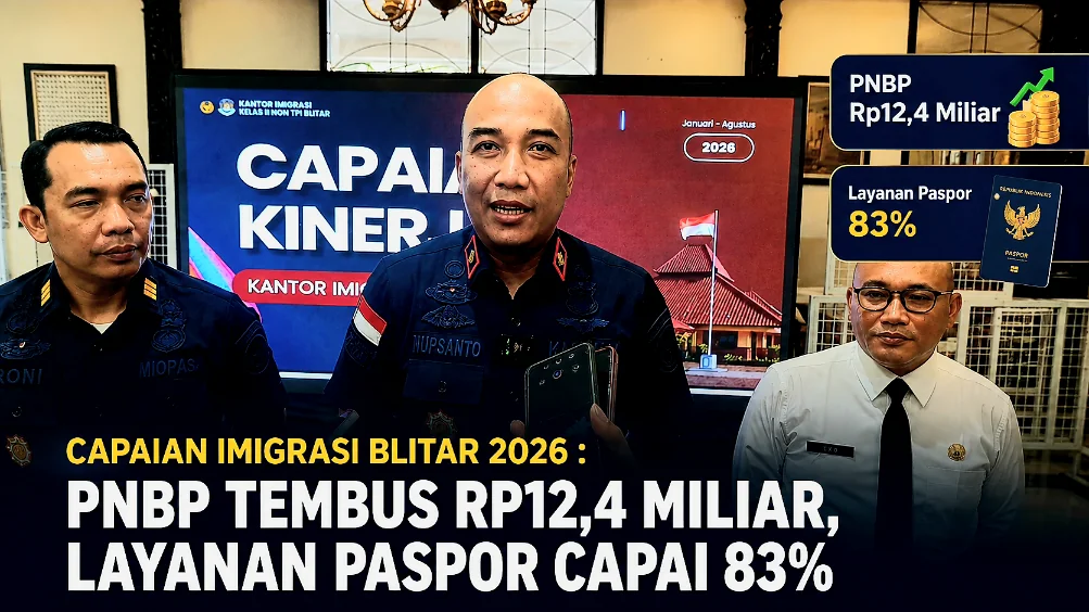 Capaian Imigrasi Blitar 2026 : PNBP Tembus Rp12,4 Miliar, Layanan Paspor Capai 83%