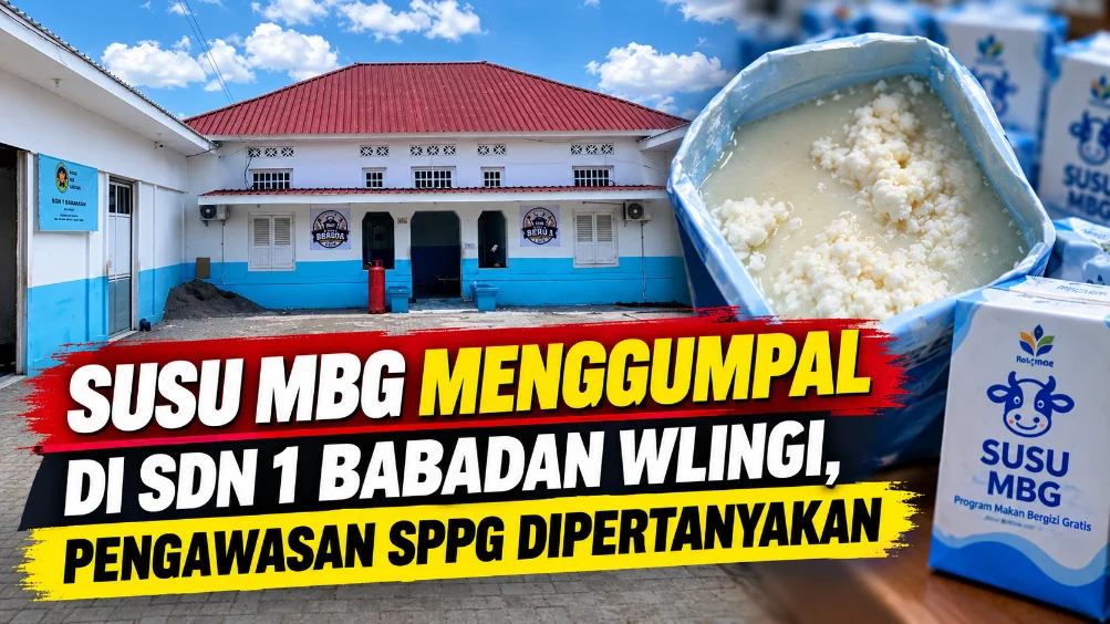 Susu MBG Menggumpal di SDN 1 Babadan Wlingi, Pengawasan SPPG Dipertanyakan