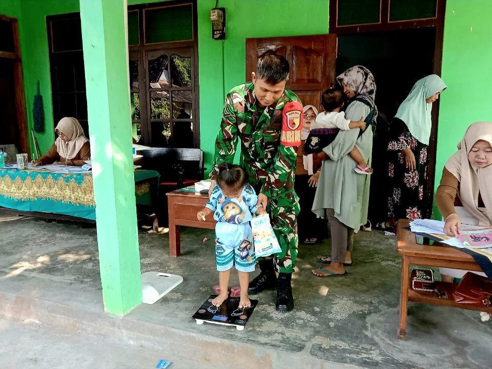 Babinsa Wonodadi Dampingi Posyandu ILP, Perkuat Pencegahan Stunting Sejak Dini