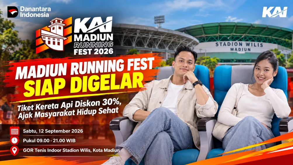 Dukung Madiun Running Fest 2026, KAI Daop 7 Madiun Tawarkan Diskon Tarif Hingga 30 Persen