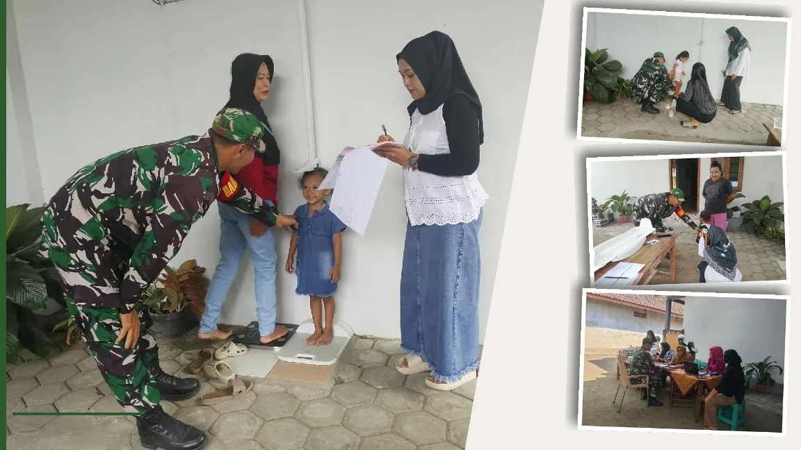 Babinsa Koramil Garum Pendampingi Posyandu, Cegah Stunting Sejak Dini di Blitar