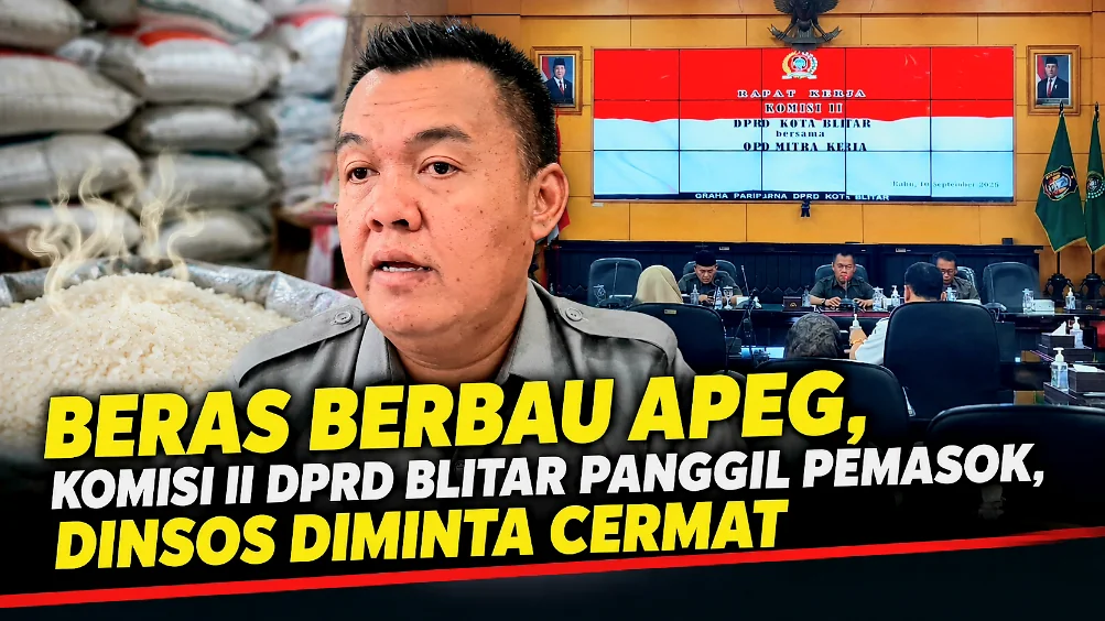 Beras Berbau Apeg, Komisi II DPRD Blitar Panggil Pemasok, Dinsos Diminta Cermat