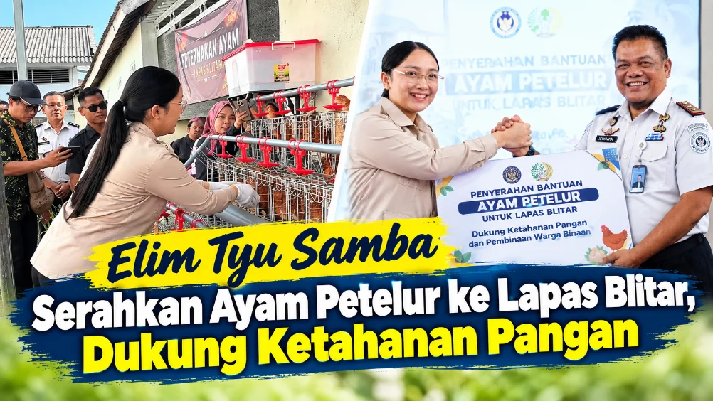 Elim Tyu Samba Serahkan Bantuan Ayam Petelur Secara Pribadi ke Lapas Blitar, Dukung Ketahanan Pangan