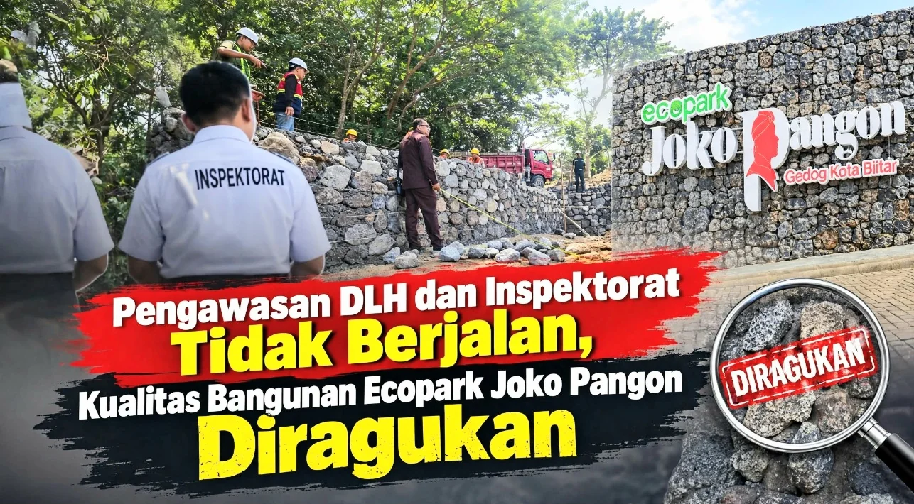 Pengawasan DLH dan Inspektorat Tidak Berjalan, Kualitas Bangunan Ecopark Joko Pangon Diragukan