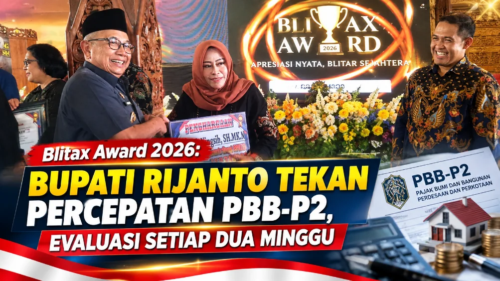 Blitax Award 2026: Bupati Rijanto Tekan Percepatan PBB-P2, Evaluasi Setiap Dua Minggu