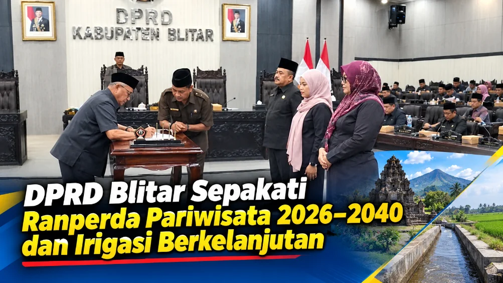 DPRD Blitar Sepakati Ranperda Pariwisata 2026–2040 dan Irigasi Berkelanjutan