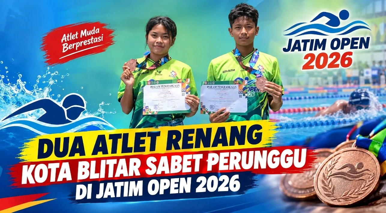 Dua Atlet Renang Kota Blitar Sabet Perunggu di Jatim Open 2026