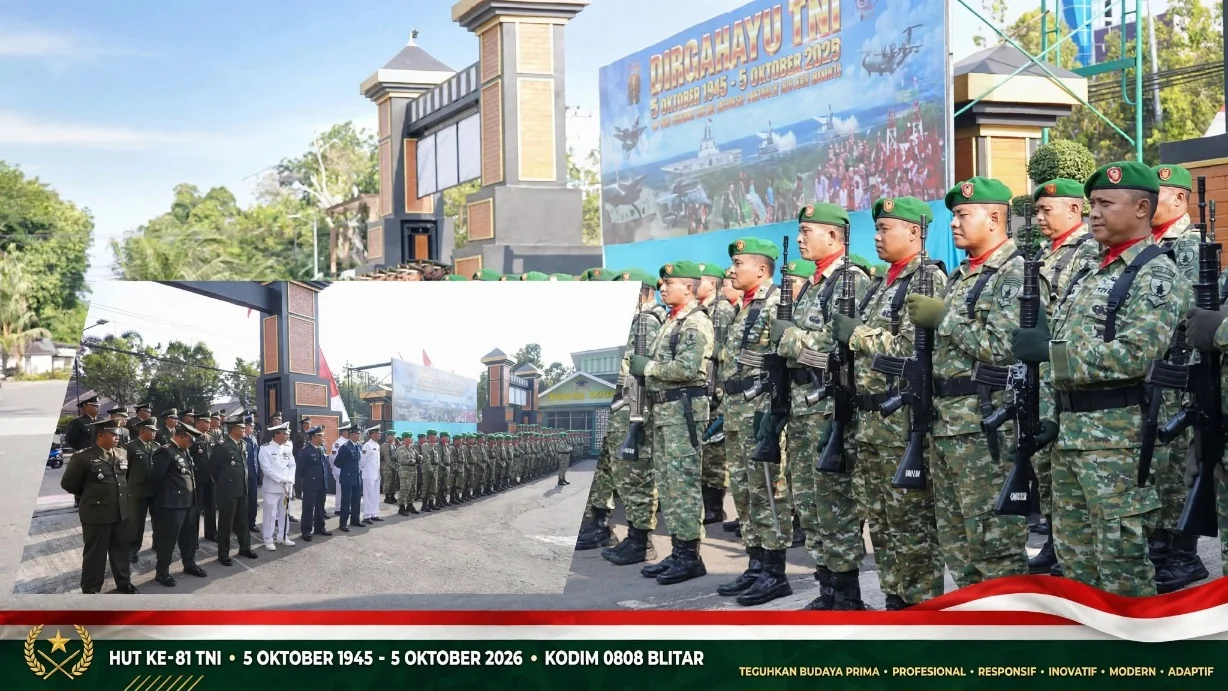 HUT TNI ke-81: Kodim Blitar Teguhkan Budaya PRIMA