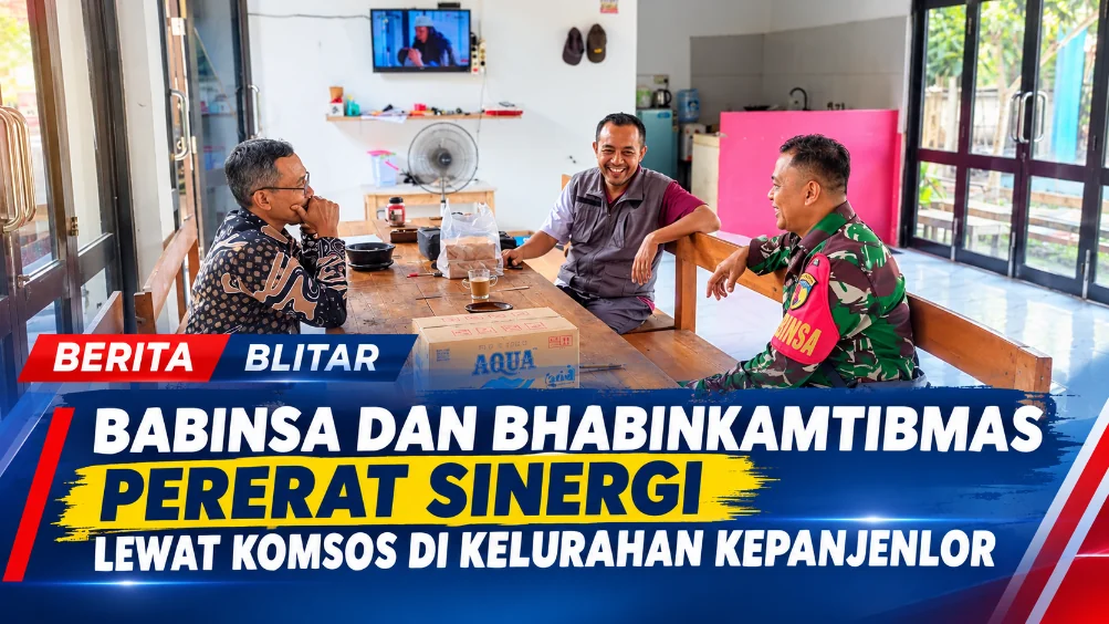 Babinsa dan Bhabinkamtibmas Pererat Sinergi Lewat Komsos di Kelurahan Kepanjenlor