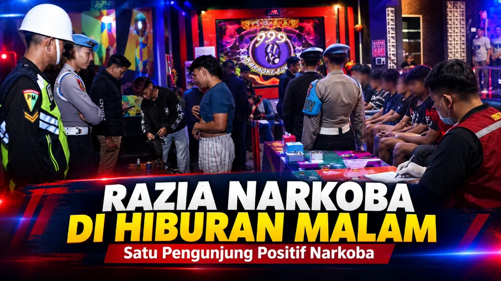 Polres Blitar Kota Gelar Razia Narkoba di Tempat Hiburan Malam, Satu Pengunjung Positif Narkoba