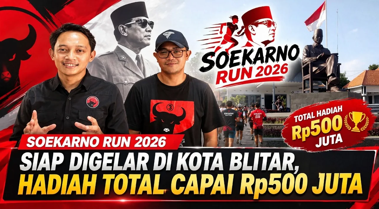 Soekarno Run 2026 Siap Digelar di Kota Blitar, Hadiah Total Capai Rp500 Juta