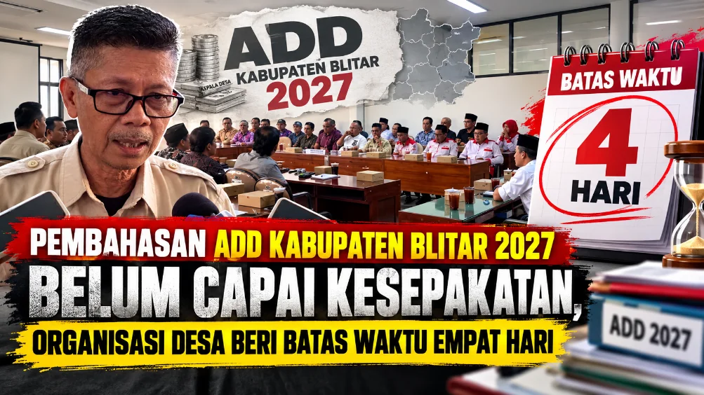 Pembahasan ADD Kabupaten Blitar 2027 Belum Capai Kesepakatan, Organisasi Desa Beri Batas Waktu Empat Hari