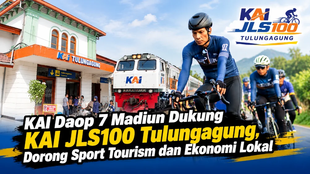 KAI Daop 7 Madiun Dukung KAI JLS100 Tulungagung, Dorong Sport Tourism dan Ekonomi Lokal