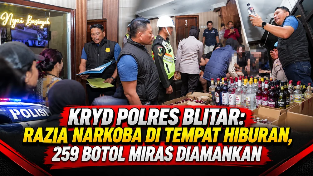 KRYD Polres Blitar: Razia Narkoba di Tempat Hiburan, 259 Botol Miras Diamankan