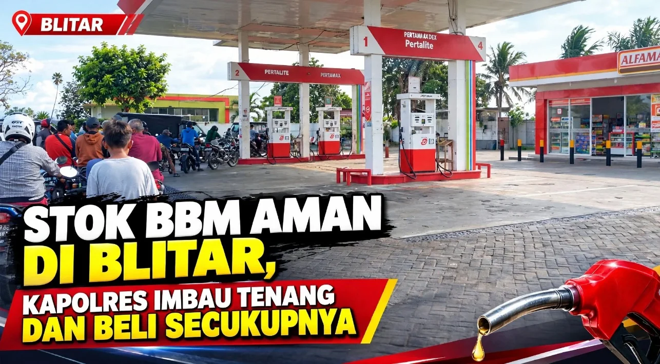 Stok BBM Aman di Blitar, Kapolres Imbau Tenang dan Beli Secukupnya