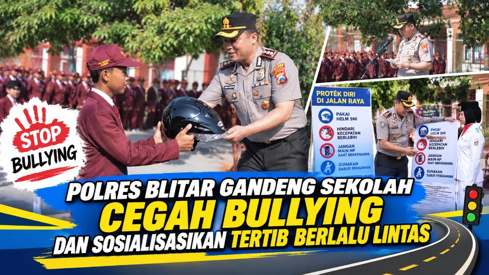 Polres Blitar Gandeng Sekolah Cegah Bullying dan Sosialisasikan Tertib Berlalu Lintas